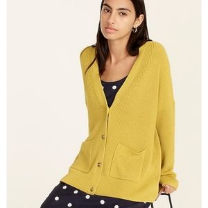 Yellow Cashmere Cardigan J Crew 
